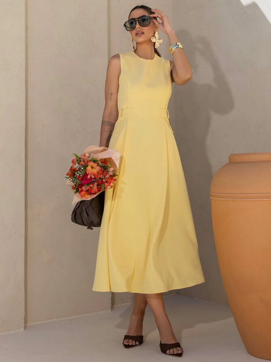VESTIDO LUZIA FAZZOLLI MANTEIGA ALFAIATARIA ANA