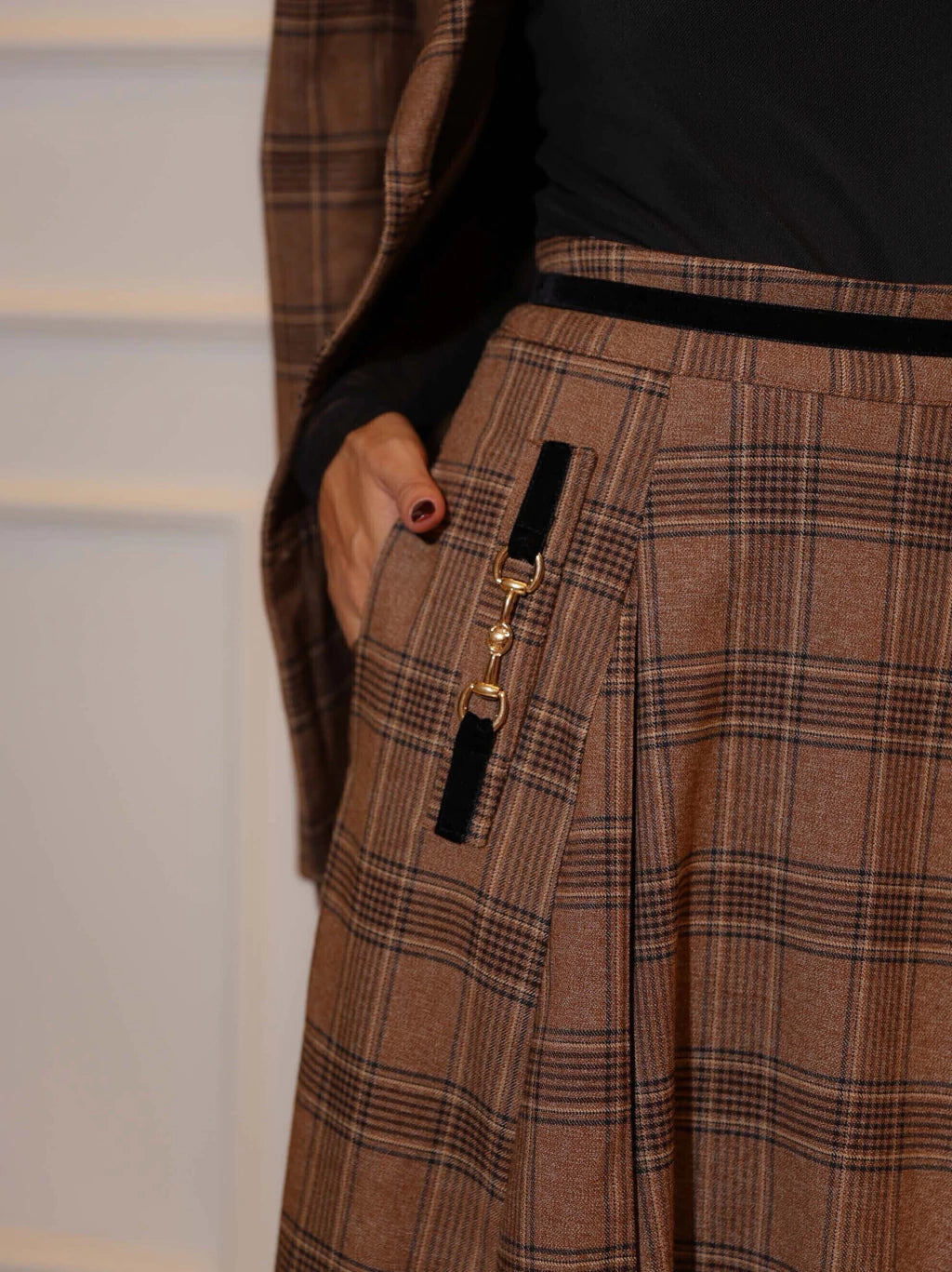 CONJUNTO LUZIA FAZZOLLI ALFAIATARIA C CINTO XADREZ