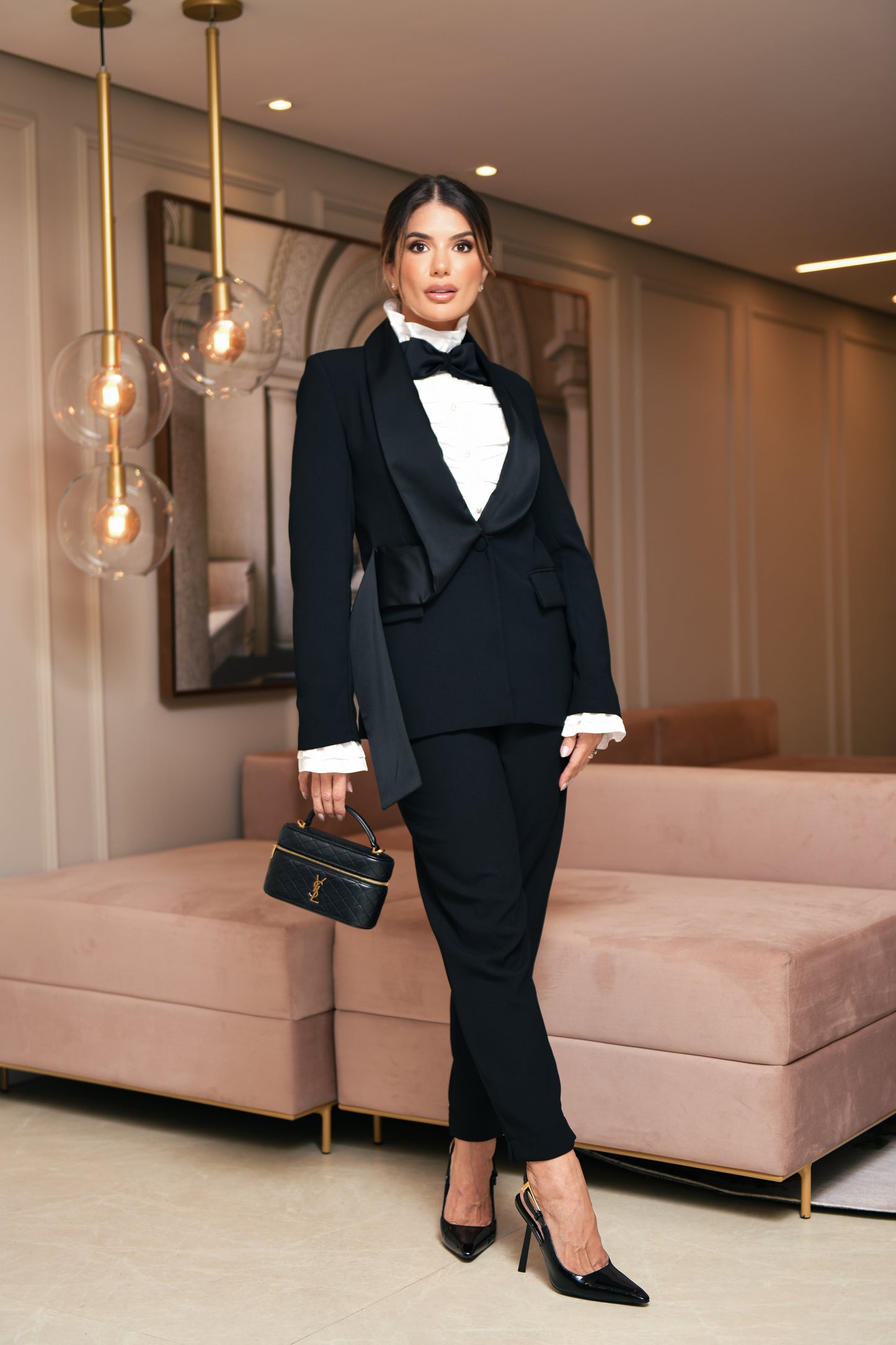 CONJUNTO LUZIA FAZZOLLI CREPE SATIN DUBAI PRETO
