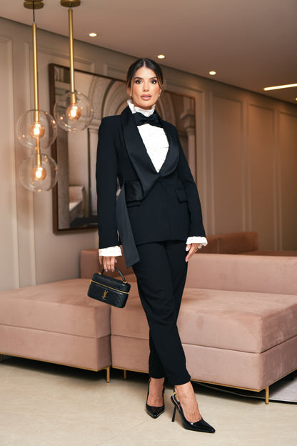 CONJUNTO LUZIA FAZZOLLI CREPE SATIN DUBAI PRETO