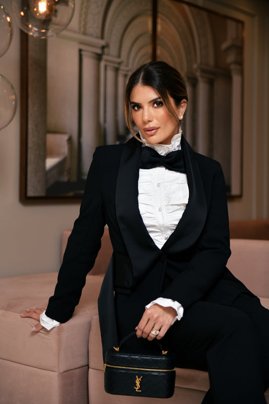 CONJUNTO LUZIA FAZZOLLI CREPE SATIN DUBAI PRETO