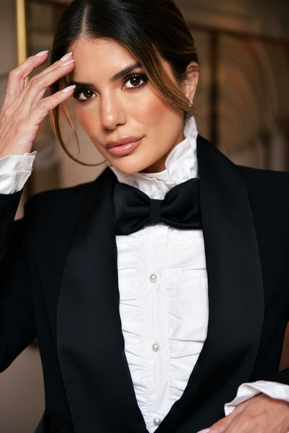 CONJUNTO LUZIA FAZZOLLI CREPE SATIN DUBAI PRETO