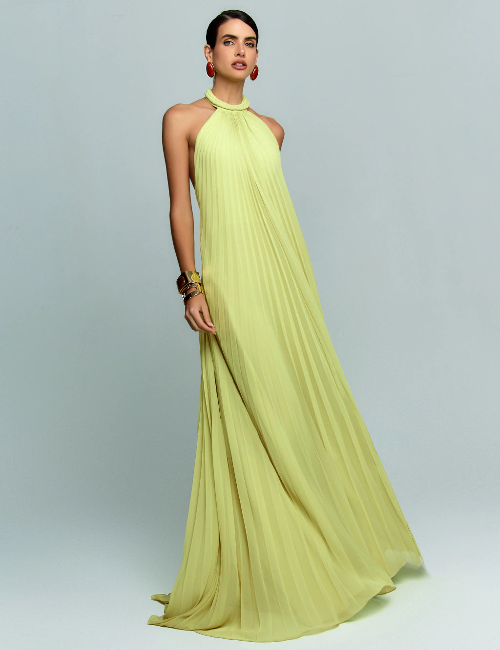 VESTIDO MJTBRAND NIGERIA PLISSADO