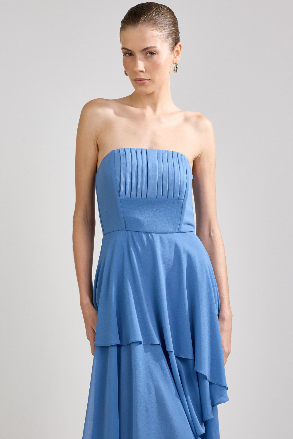 VESTIDO AVE RARA LONGO BRENA AZUL