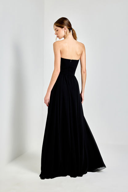 VESTIDO AVE RARA LONGO DIANA PRETO