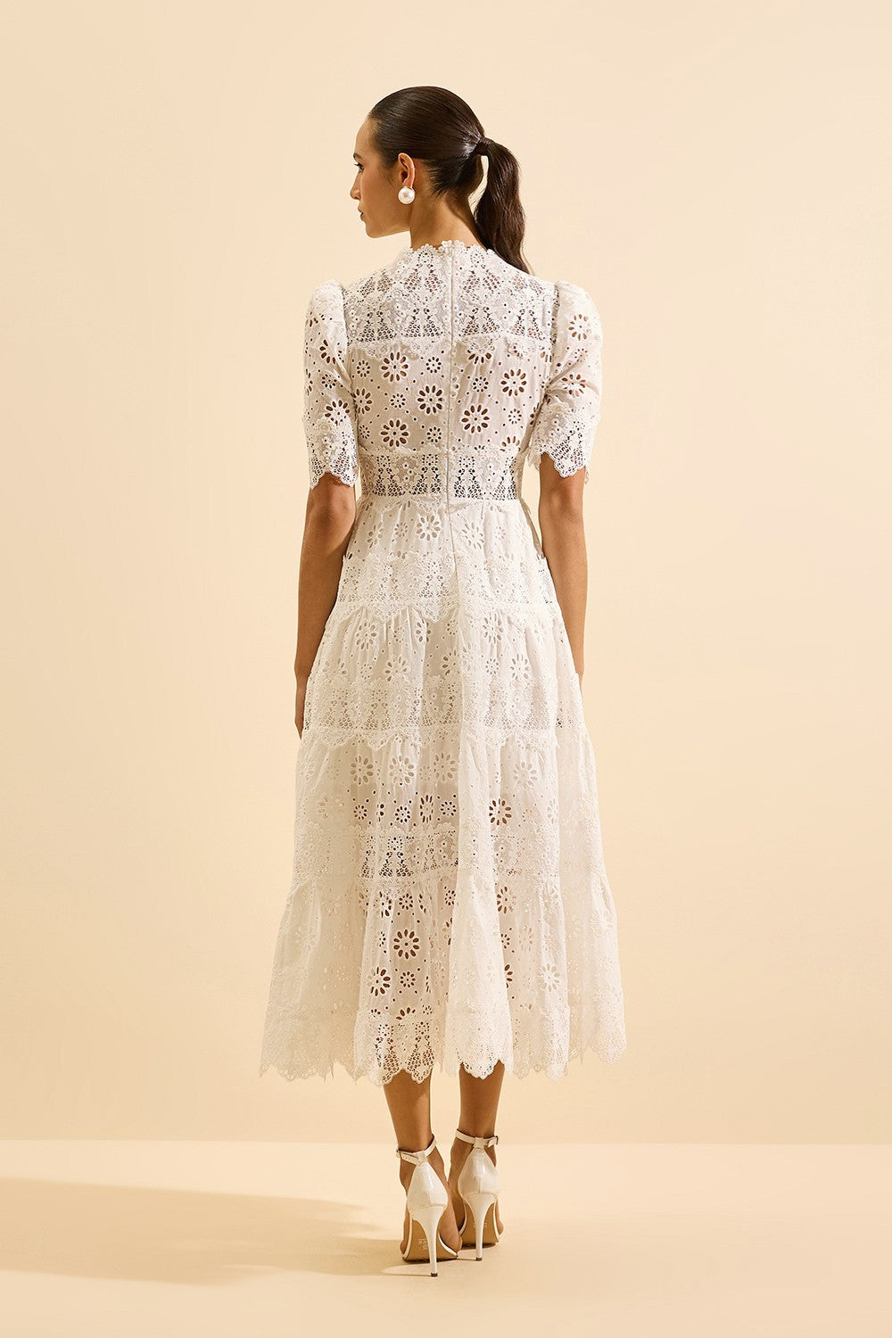 VESTIDO AVE RARA MIDI MELANIE OFF WHITE