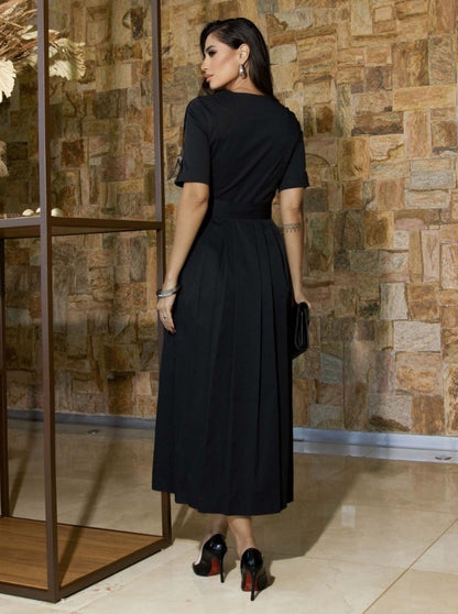 Vestido Luzia Fazzolli Sarja  Preto