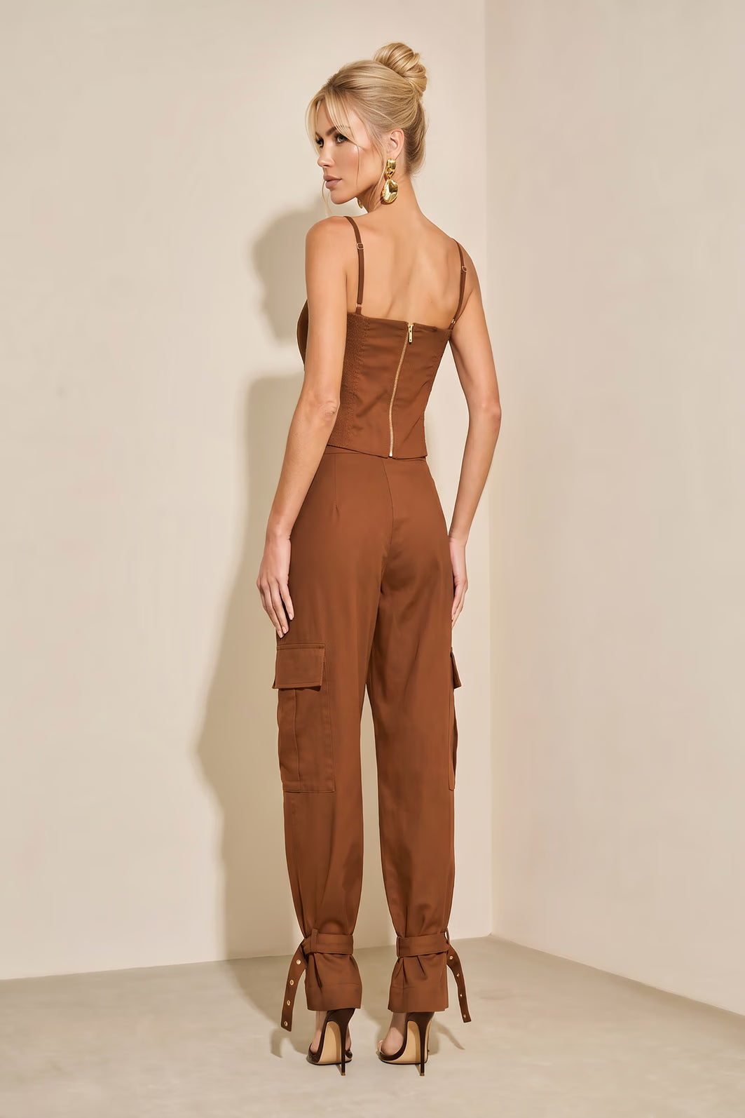 CONJUNTO LULEG TOP C JQT DETALHE MARROM