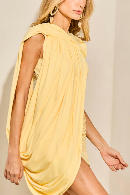 VESTIDO LULEG CURTO DETALHE AMARELO