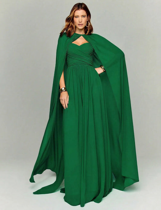 VESTIDO MJTBRAND SEGOVIA C CAPA VERDE