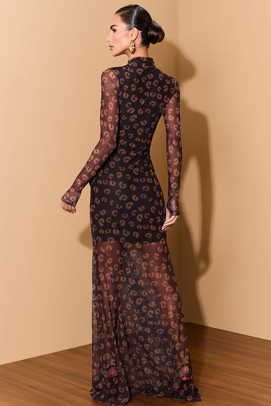 VESTIDO LULEG TULE ESTAMPADO REFLEXO