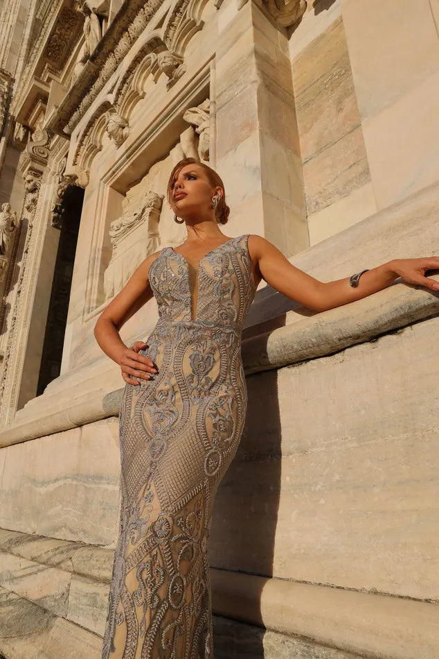Vestido lily belle elza cinza
