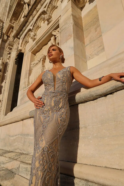 Vestido lily belle elza cinza