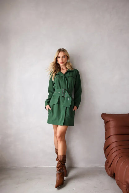 Vestido Lily Belle Amanda Verde Cinto