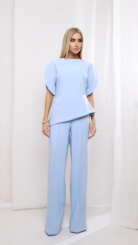 CONJUNTO CLOSET BLUSA ABALONADA C AZUL