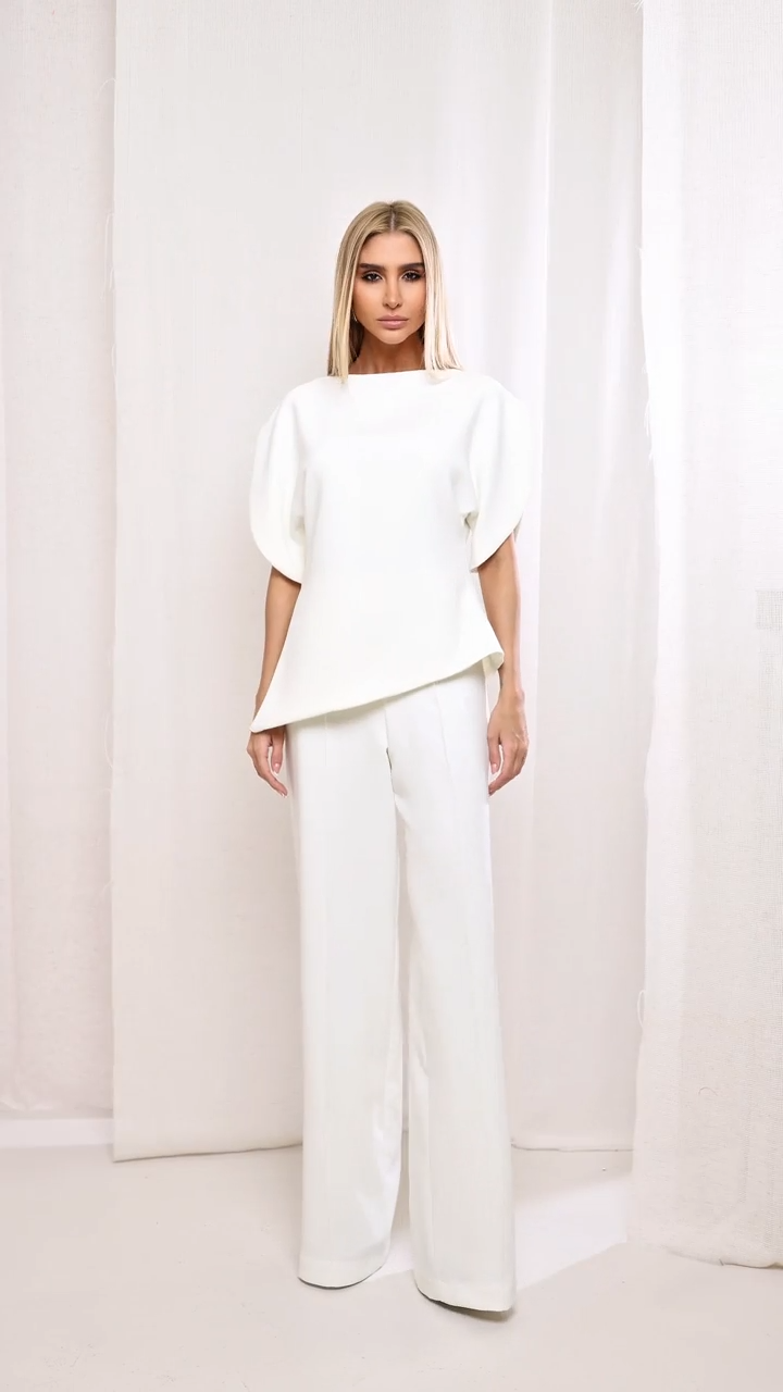 CONJUNTO CLOSET BLUSA ABALONADA C OFF WHITE