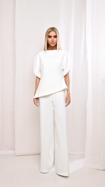 CONJUNTO CLOSET BLUSA ABALONADA C OFF WHITE