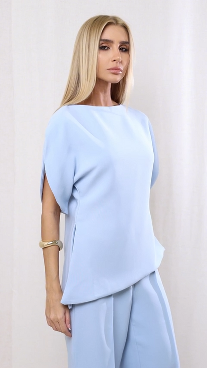CONJUNTO CLOSET BLUSA ABALONADA C AZUL