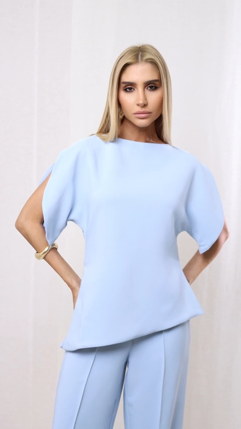 CONJUNTO CLOSET BLUSA ABALONADA C AZUL