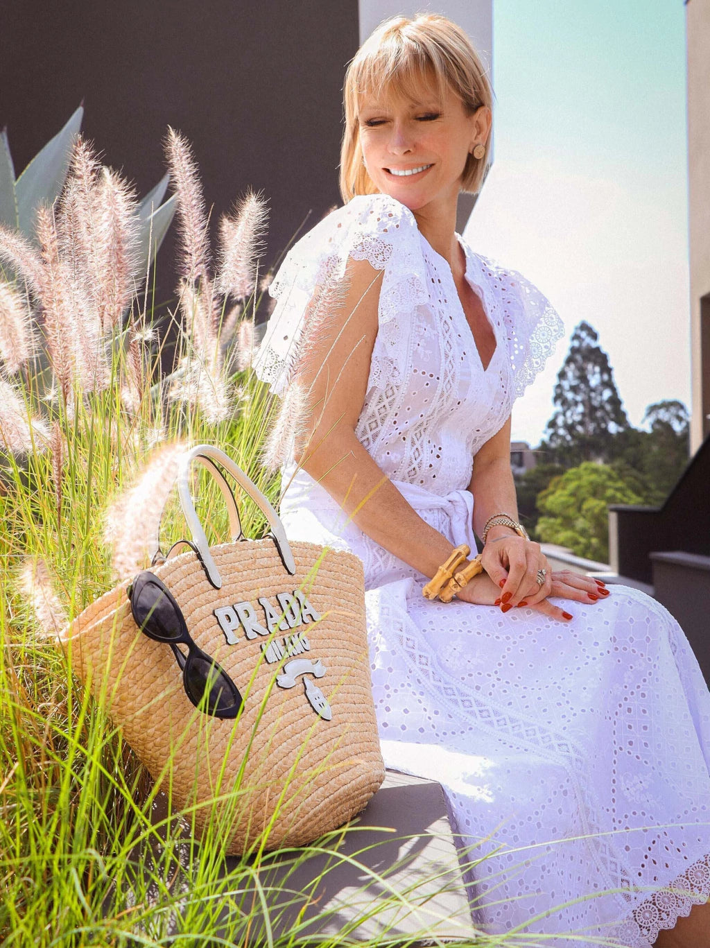 VESTIDO LUZIA FAZZOLLI LAISE COM ENTREMEIO BRANCO
