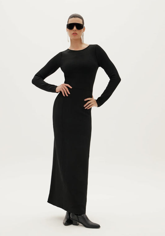 Vestido Amarante Preto Longo