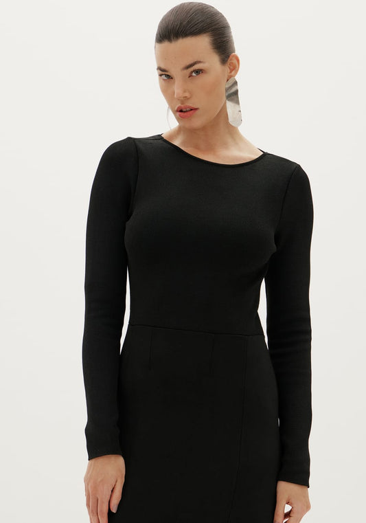 Vestido Amarante Preto Longo